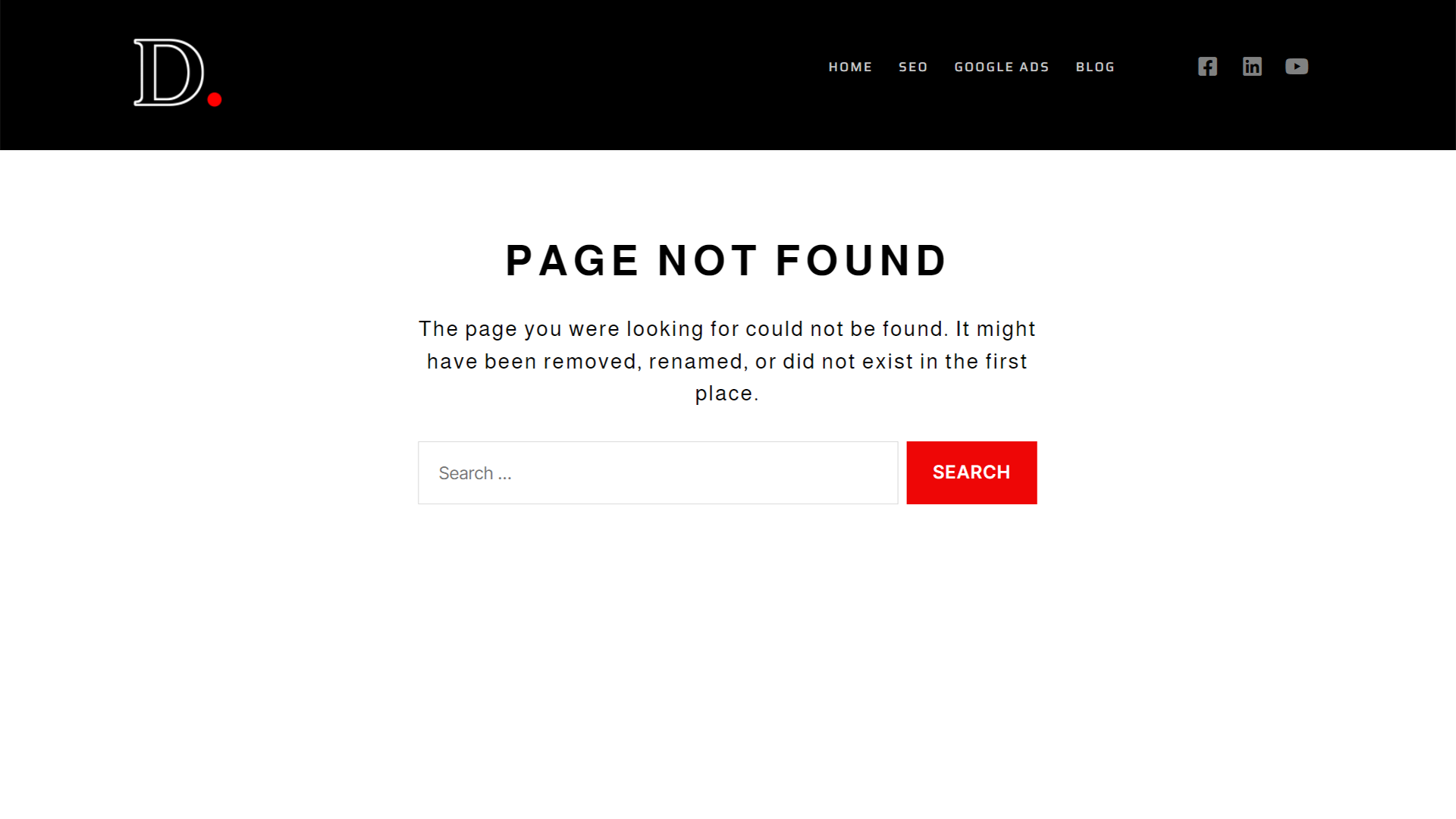 What a 404 Page Looks Like